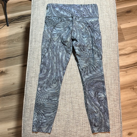 Lululemon Fast and Free Tight 25” Nulux Dimensional Icing Blue Multi sz8 - Picture 5 of 6